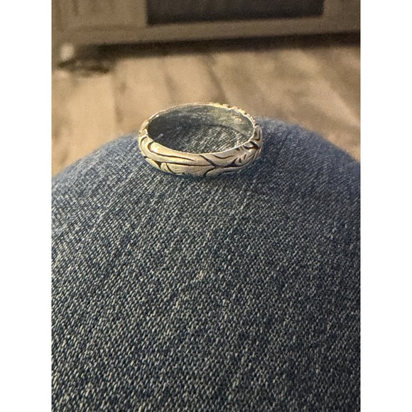 Vintage Western Scroll Sterling Silver Size 8 Band 925 Ring #360 - Picture 2 of 5